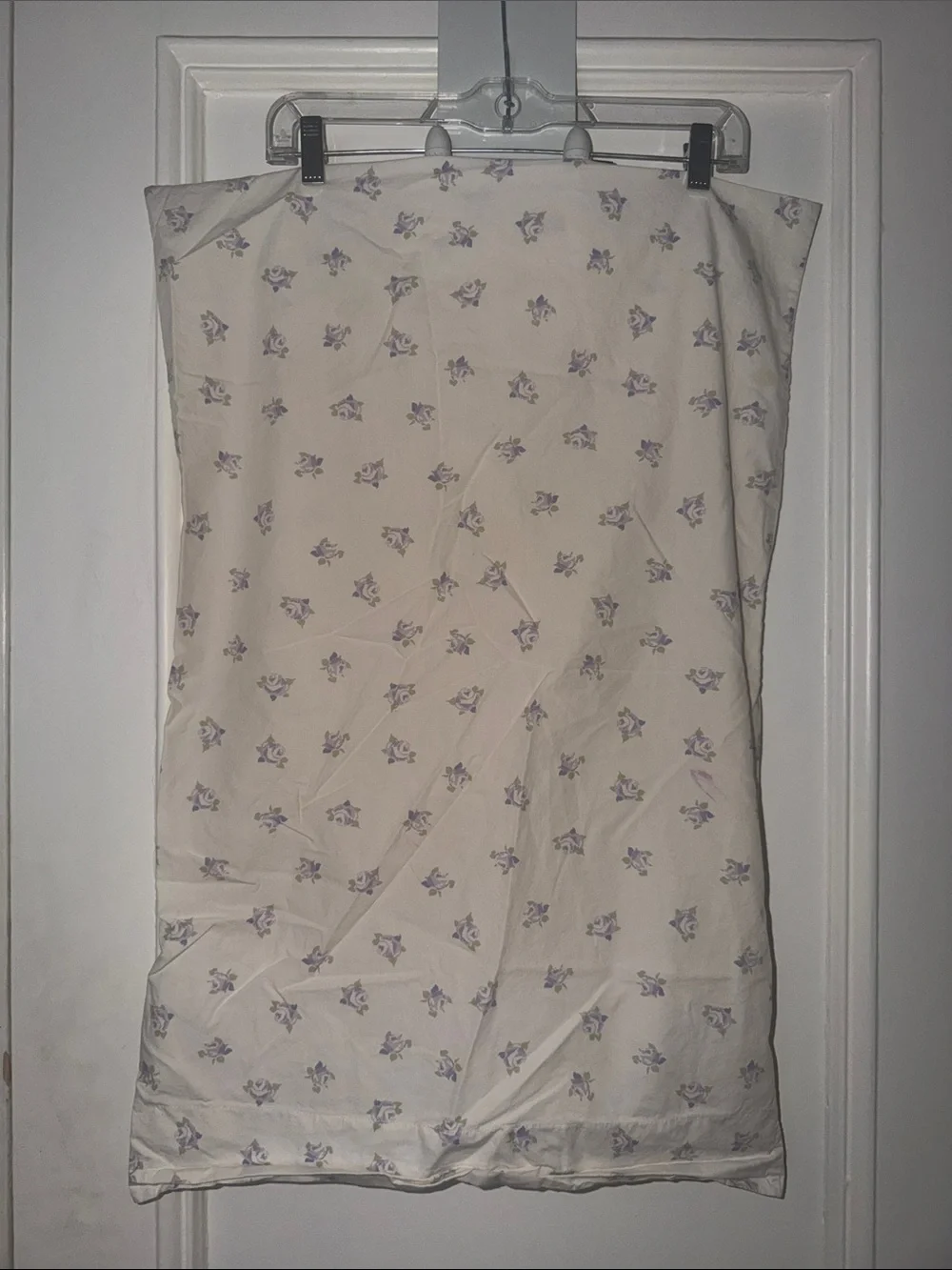PBK Fitted Sheet and Pillow Case with Small Lavender Floral Pattern